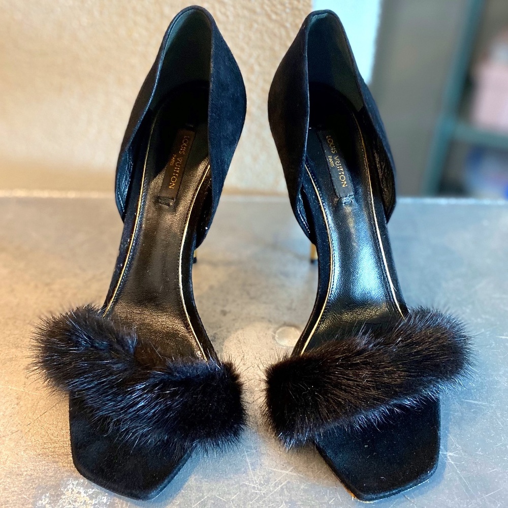 Louis Vuitton Limited Edition Mink Heels *Rare*